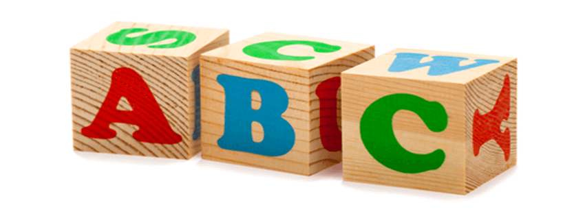 children's blocks with different letters on them