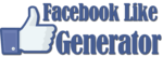 thumb up image with "Facebook Like Generator"