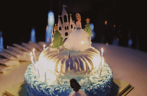 a cake decorated for a princess