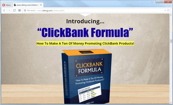 screen print of Clickbank Formula