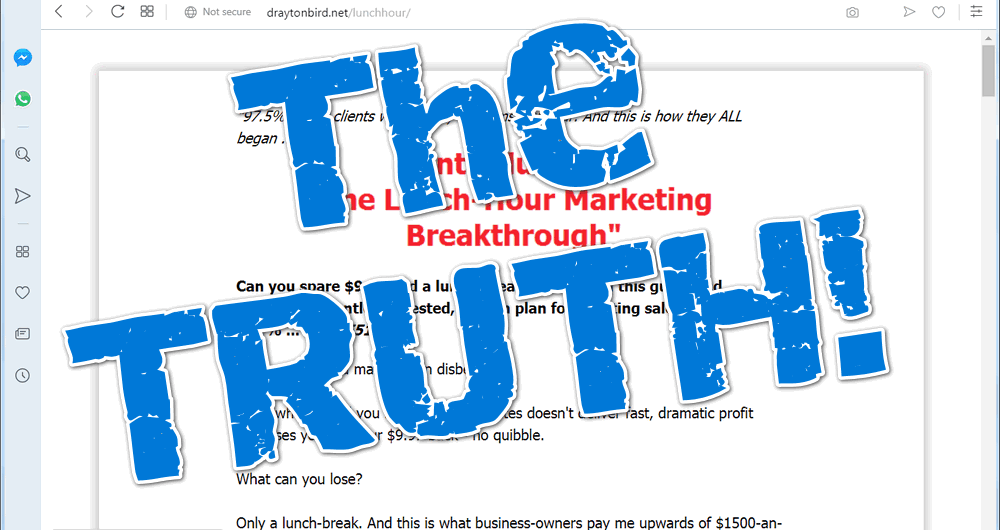 the-truth-about-lunch-hour-marketing-breakthrough-header-image screen print of the Lunch-Hour Marketing Breakthrough website with