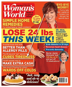 screen print of Woman's World magazine