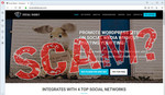 screen print of vendor's website with "SCAM?" over top