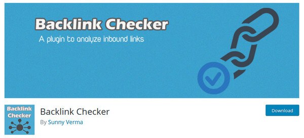screen print of Backlink Checker plugin logo page