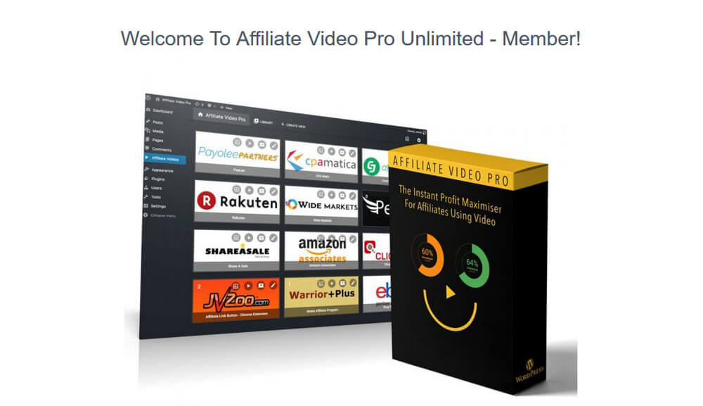 screen print of Affiliate Video Pro