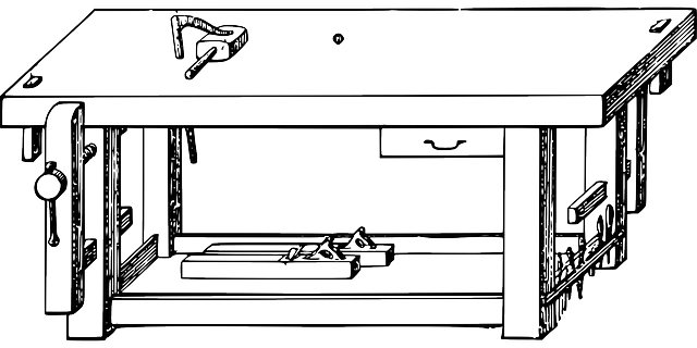 sketch of a work bench