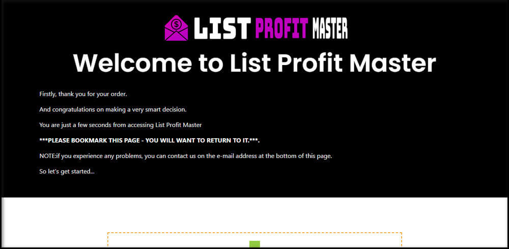 screen print of vendor's members page