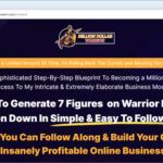 screen print of the Million Dollar Warrior landing page